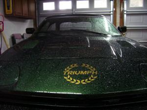 1978-1981 Triumph TR7 OEM Front Hood Bonnet Laurel Badge Decal Transfer 1978-1981 Triumph TR7 OEM Front Hood Bonnet Laurel Badge Decal Transfer