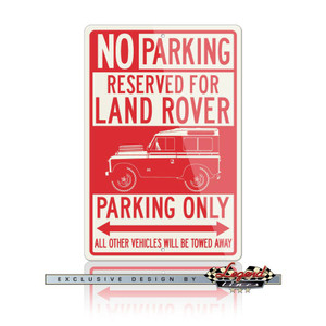 Land Rover 1948 Series I Reserved Parking Only Sign Land Rover 1948 Series I Reserved Parking Only Sign