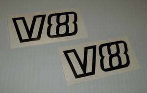1975-1981 Triumph TR7 TR8 V8 Front Fender Wing Badge Decals Pair Trunk Boot 1975-1981 Triumph TR7 TR8 V8 Front Fender Wing Badge Decals Pair Trunk Boot