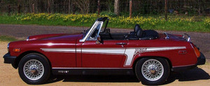1975-1976 MG MIDGET OEM SPECIAL Side Body T Stripe Kit Roadster 1925-1975 1975-1976 MG MIDGET OEM SPECIAL Side Body T Stripe Kit Roadster 1925-1975