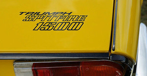 1975-1981 Triumph Spitfire 1500 OEM Rear Trunk Boot Badge Decal Transfer 1975-1981 Triumph Spitfire 1500 OEM Rear Trunk Boot Badge Decal Transfer