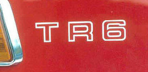 1969-1976 Triumph TR6 OEM Outline Rear Quarter Decal Pair 1969-1976 Triumph TR6 OEM Outline Rear Quarter Decal Pair
