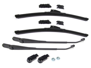 Wiper Arm With Winter Wiper Blade Upgrade Kit, Land Rover Discovery I Arms Retrofitted For Discovery Series II, Includes Front Pair Of Winter Ice Flex Blades, New-Style Uniblades (WAUW) Wiper Arm With Winter Wiper Blade Upgrade Kit, Land Rover Discovery I Arms Retrofitted For Discovery Series II, Includes Front Pair Of Winter Ice Flex Blades, New-Style Uniblades (WAUW)