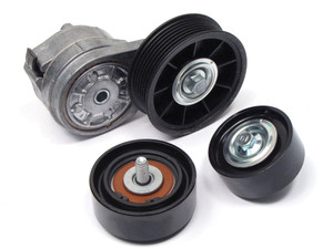 Drive Belt Tensioner And Idler Pulley Kit For Land Rover Discovery Series II And Range Rover P38, BOSCH Engine Vehicles (See Fitment Years) (ERR6439K)