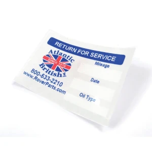 Oil Change Reminder Sticker Window Cling By Atlantic British