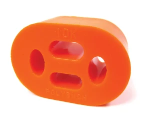 Polyurethane Exhaust Hanger By Polybush ESR3172, Orange Standard Firmness, For Land Rover Discovery Series II, Defender 90, And Range Rover P38