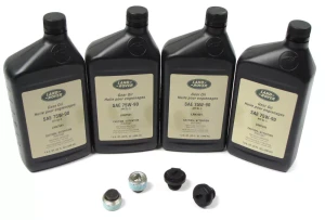 Axle Service Maintenance Kit For Land Rover Discovery Series II, Includes 4 Quarts Replacement Oil, 2 Drain Plugs, 2 Filler Plugs, And 2 Plug Washers