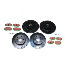 EBC Performance Brake Rebuild Kit, Front And Rear, For Land Rover Discovery Series II, 1999 - 2004, Includes Greenstuff Pads, 3GD Sport Rotors And Replacement Locator Screws