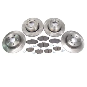 Discovery Series II Brakes, Complete Front And Rear Brake Kit With Genuine Pads, Standard Rotors And Brake Locator Screws
