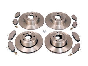 Brake Rebuilding Kit, Front And Rear, Includes Ferodo Brake Pands, Standard Rotors And Locator Screws, For Land Rover Discovery Series II (9542F) Brake Rebuilding Kit, Front And Rear, Includes Ferodo Brake Pands, Standard Rotors And Locator Screws, For Land Rover Discovery Series II (9542F)