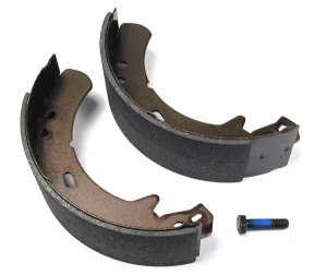 Brake Shoe Kit For Emergency Parking Brake, Vehicles With Transfer Box # 28D283205E - On, For Land Rover Discovery I, Discovery Series II, Defender 90 And 110, Range Rover P38, And Range Rover Classic (See Fitment Years And Notes)