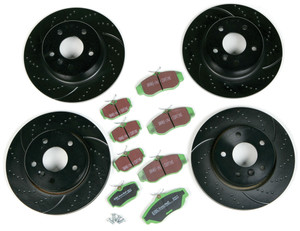 EBC Performance Brake Rebuild Kit, Front And Rear With Greenstuff Pads And 3GD Sport Rotors, For Range Rover P38