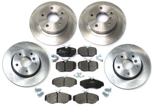 Brake Rebuild Kit, Front And Rear, For Range Rover P38, Includes Lockheed Pads, Standard Rotors And Locator Screws