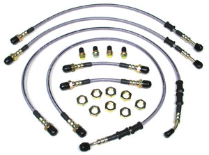 Performance Stainless Steel Brake Hose Kit For Range Rover P38, 1997 - 2002