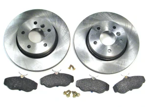 Front Brake Rebuilding Kit With Ferodo Pads And Standard Rotors For Range Rover P38