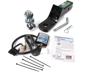 Towing & Trailer Wiring Package: 2-Inch Tow Ball & 2-Inch Drop Ball Mount With Pin & Clip & Flat-4 Trailer Wiring Harness, Range Rover 1995-2002