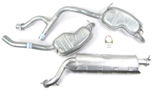 Exhaust System Kit, Genuine Center Muffler With Dual Aftermarket Tailpipes, For Range Rover P38 With BOSCH Engine, 1999 - 2002 (9947G) Exhaust System Kit, Genuine Center Muffler With Dual Aftermarket Tailpipes, For Range Rover P38 With BOSCH Engine, 1999 - 2002 (9947G)