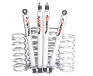 Terrafirma All Terrain Shock And Coil Spring Suspension Kit TF202, Medium Load, For Land Rover Discovery I, Defender 90, And Range Rover Classic SWB (See Fitment Years) Terrafirma All Terrain Shock And Coil Spring Suspension Kit TF202, Medium Load, For Land Rover Discovery I, Defender 90, And Range Rover Classic SWB (See Fitment Years)