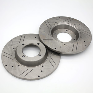 Racetorations 10 13/16” Slotted Front Brake Discs, Pair – TR4-6 Racetorations 10 13/16” Slotted Front Brake Discs, Pair – TR4-6