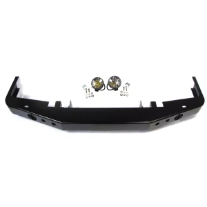 Heavy Duty Front Steel Bumper, Black, Includes LED Lights Without Winch Mount, For Land Rover Discovery Series II