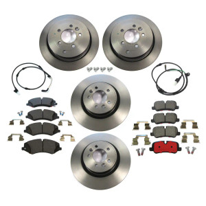 Brake Rebuild Kit, Front And Rear, Brembo Prime Line, Includes Brembo Rotors, Brembo Pads, Brake Wear Sensors, And Locator Screws, For Land Rover LR4, 2010 - 2016 ,8887BREM Brake Rebuild Kit, Front And Rear, Brembo Prime Line, Includes Brembo Rotors, Brembo Pads, Brake Wear Sensors, And Locator Screws, For Land Rover LR4, 2010 - 2016 ,8887BREM
