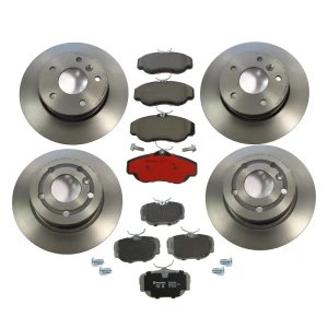 Brake Rebuild Kit, Front And Rear, Brembo Prime Line, Includes Brembo Pads, Brembo Rotors, And Locator Screws, For Range Rover P38, 1995 - 2002