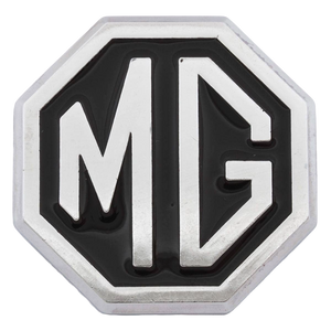 Badge Aluminum Bumper Silver On Black MG 75 to 80