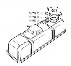 Valve Cover Fastener Kit Midget 77 to 79