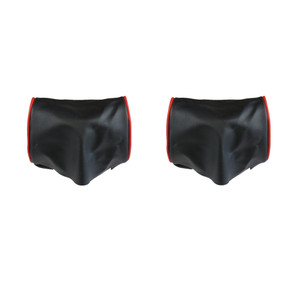 Headrest Cover Pair Black Red MGB 70 to 76