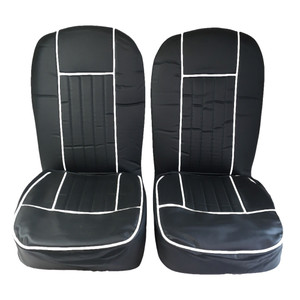 Seat Cover Kit Black White Piping Vinyl Budget MGB 63 to 68