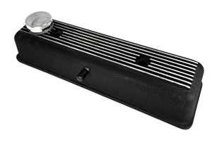 Alloy Rocker Cover Black Crackle TR2 to TR4A Vented