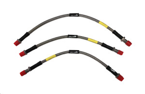 Brake Hose Set HD Braided Stainless Early Sprite Midget by Goodridge