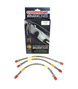 Brake Hose Set HD Braided Stainless TR3 to TR4 by Goodridge
