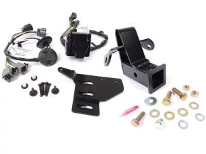 Tow Hitch And Trailer Wiring Package, Includes 2-Inch Class 3 Bolt-On Tow Hitch And Genuine Trailer Wiring Kit With Flat-4 And 7-Way Connectors, For Land Rover LR4 V6 3.0L, 2014 - 2016