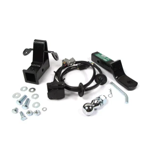 Tow Hitch And Trailer Wiring Package For Land Rover LR4, 2010 - 2013, Includes 2-Inch Class 3 Hitch Receiver, Trailer Wiring Kit With Flat-4 And 7-Way Connectors, 2-Inch Ball With 2-Inch Drop Mount And Pin With Clip