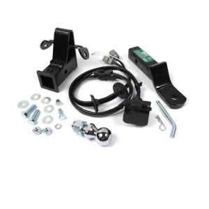 Tow Hitch And Trailer Wiring Package For Land Rover LR3, Includes 2-Inch Class 3 Bolt-On Hitch Receiver, Trailer Wiring Kit With Flat-4 And 7-Way Connectors, 2-Inch Tow Ball, 2-Inch Drop Ball Mount And Pin And Clip