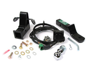 Tow Hitch And Trailer Wiring Package Range Rover Sport 2006 - 2009, Includes Bolt-On 2-Inch Hitch Receiver Class 3, 2-Inch Drop Ball Mount And Trailer Ball, And Flat-4 And 7-Way Trailer Wiring Kit