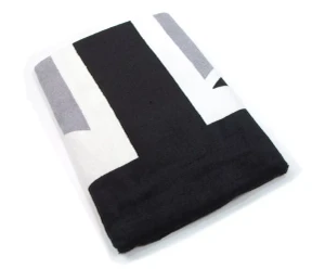 Seat Armor Seat Towels, Terry Cloth Union Jack, Black, White And Grey, Pair