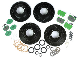 EBC Performance Brake Rebuilding Kit, Front And Rear, For Range Rover Classic, 1987 - 1989, With Greenstuff Pads, 3GD Sport Rotors, Hub Oil Seals And Hardware