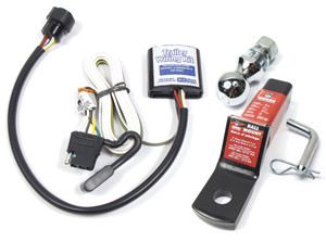 Towing & Trailer Wiring Package: 2-Inch Tow Ball & 2-Inch Drop Ball Mount With Pin & Clip & Flat-4 Trailer Wiring Harness (Various Land Rovers)