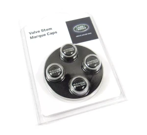 Genuine Tire Valve Caps LR027663 With Range Rover Logo, Set Of 4, For Land Rover LR3, LR4, Range Rover Sport, And Range Rover Full Size L322 (See Fitment Years)