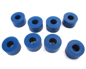 Polyurethane Bushing Kit By Polybush For Front Shock Absorbers, Blue / Soft, For Land Rover Discovery I, Defender 90 And 110, And Range Rover Classic