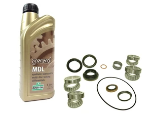 Bearing And Seal Overhaul Kit, Front Power Transfer Case Intermediate Reduction Drive (IRD), Includes 1 Quart Gearaxl MDL Synthetic Differential Fluid By Rock Oil, For Range Rover Evoque With Active Driveline