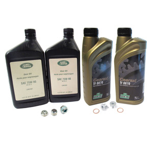 Differential And Transfer Case Service Kit For Range Rover Full Size 2010 - 2012 (For Non-Electronic Differential Vehicles), Includes Fluid And Replacement Plugs
