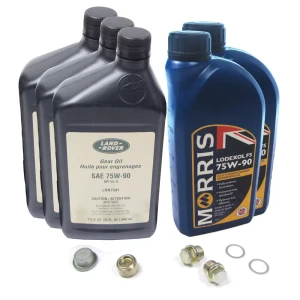 Differential And Transfer Case Service Kit, Includes Replacement Oil By Morris And Drain And Fill Plugs, For Range Rover Full Size L322 2003 - 2005
