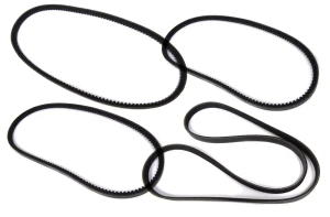 Belt Replacement Kit For Range Rover Classic 1993 - 1994 (3.9/4.2L) And Defender 90 And 110 (3.9L), Includes Alternator Belt ERR2678, A/C Water Pump Belt 611612, And Steering Pump Belt ERC675