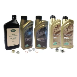 Differential And Transfer Case Service Kit For Range Rover Full Size 2010 - 2012 (For Electronic Differential Vehicles), Includes Fluid And Replacement Plugs