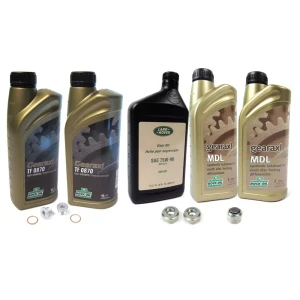 Differential And Transfer Case Service Kit For Range Rover Full Size L322, 2007 - 2009, Electronic Differential Vehicles-Only, Includes All Fluids And Replacement Drain And Fill Plugs