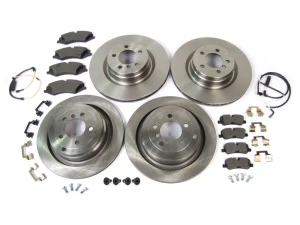 Brake Rebuild Kit, Front And Rear With Genuine Pads, Standard Rotors And Wear Sensors For Range Rover Full Size L322, 2010 - 2012
