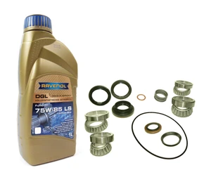 Bearing And Seal Overhaul Kit, Front Power Transfer Case Intermediate Reduction Drive (IRD), Includes 1 Quart SAE 75W-85 Fully Synthetic Differential Fluid By Ravenol, For Range Rover Evoque Without Active Driveline